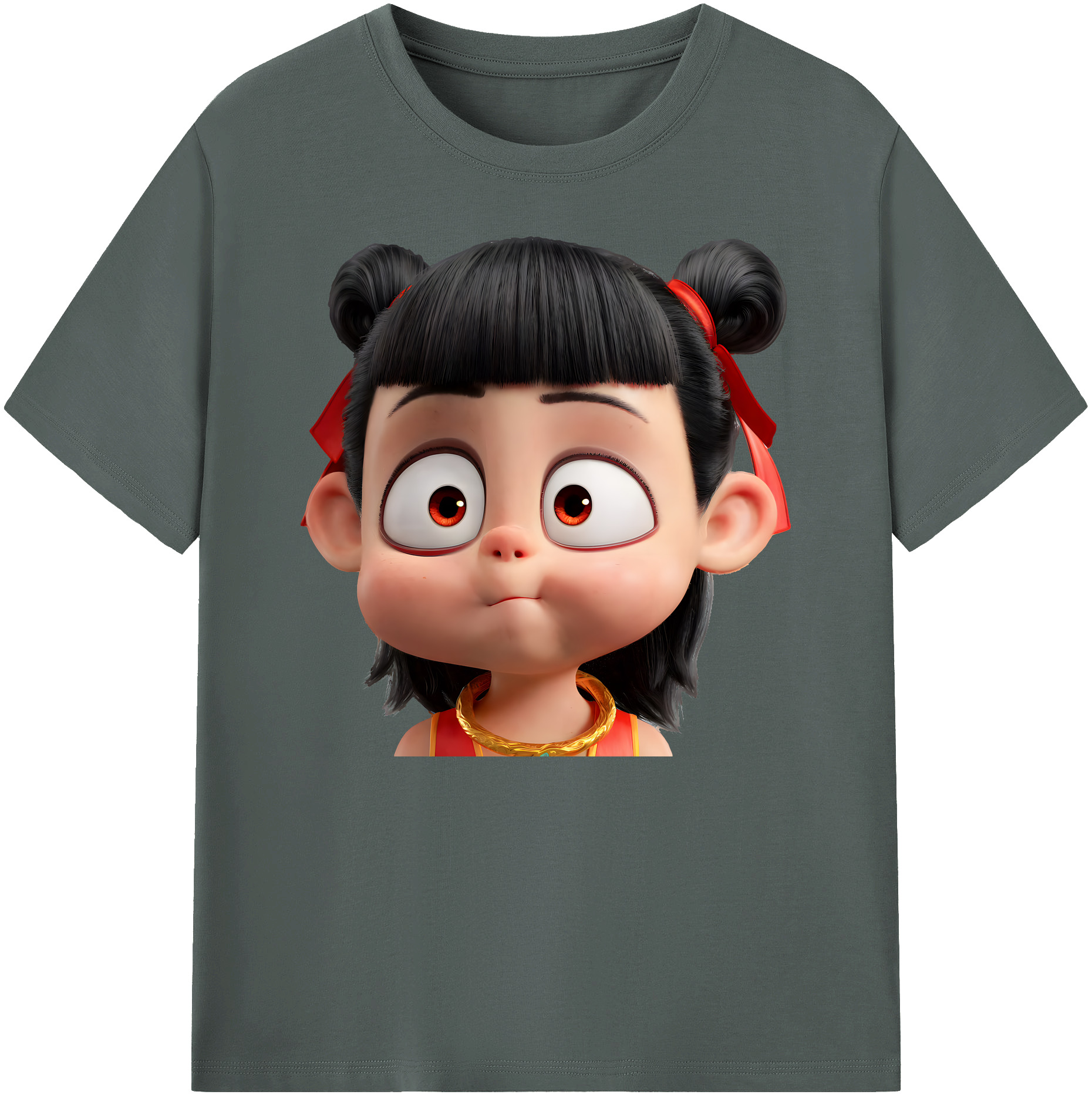 （画像用） Ne Zha 2 ナタ 魔童の大暴れ 綿100％ メンズ半袖Tシャツ｜肌触りやわらか＆通気性